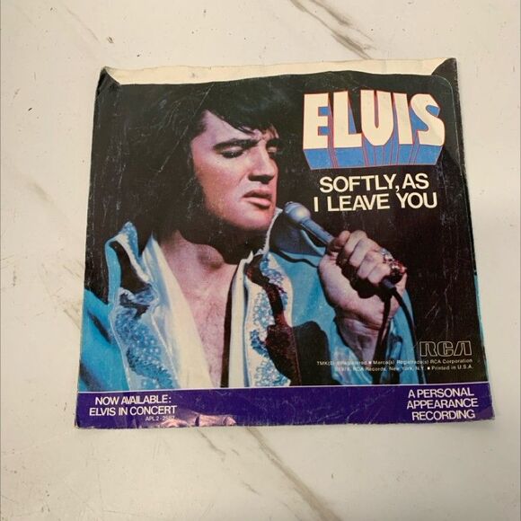 Elvis Presley - Unchained Melody / Softly... RARE 45 RPM PROMO (1978) - Picture 2 of 5